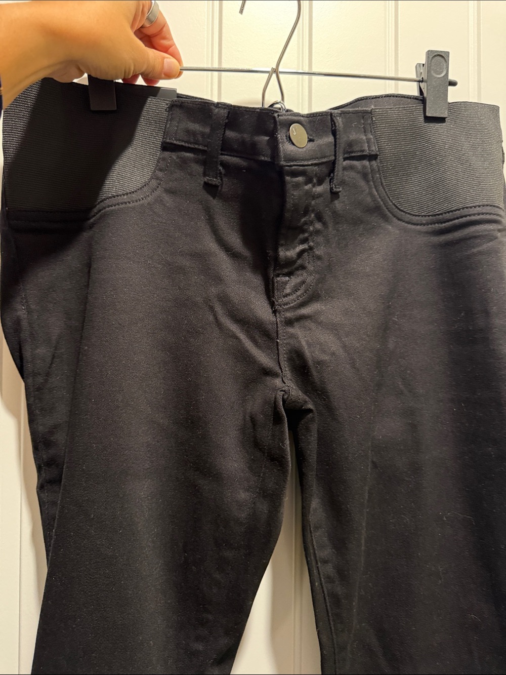 Mama J- J Brand Women's Super Skinny Jeans - pregnancy Black